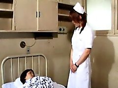 Riho nasty Asian nurse gets anal fuck with a strap-on