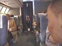 Busty stewardess fucked in a plane