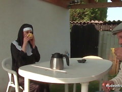 French Nun Porn - Young french nun sodomized in threesome with Papy Voyeur | porn film  N19777152