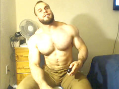 Beefy bodybuilder, femboy bubble butt tease, gay muscle bubble