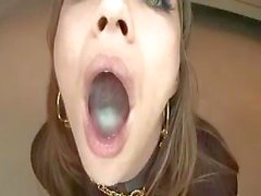 amateur blowjob brunette cum swallowing cumshot 