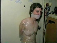 Black Tape Bdsm - Tiny Tina Naked & Mummy Wrapped With Plastic Wrap & Black Tape | porn film  N17288636