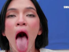 amateur asiático mamada corrida fetiche 