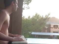 Guy Almost Caught On His Balcony