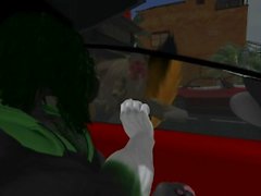 grande vida secondlife brilha fora virtual carro sexo 