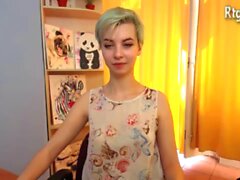240px x 180px - Adorable short hair teen shemale teasing and cumming on webcam | porn film  N20803530