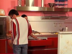 Skinny College Babe Gets Anal In The Kitchen